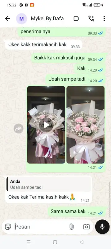 Testimonial Papan buket bunga BANDAR LAMPUNG