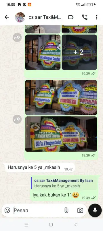 Testimonial papan bunga BANDAR LAMPUNG